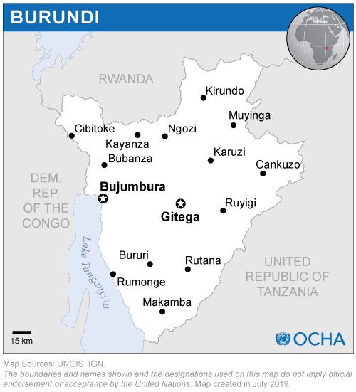 Burundi Map