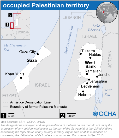 Occupied Palestinian Territory Map