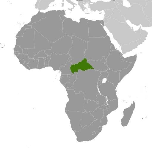 Lage der Zentralafrikanischen Republik